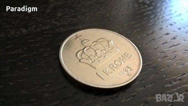 Mонета - Норвегия - 1 крона | 1983г.