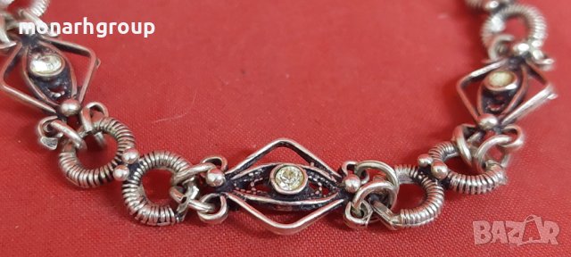 Сребърна гривна, снимка 3 - Гривни - 42785038