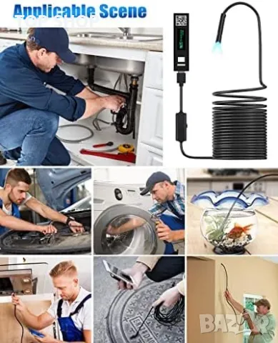 Нова Ендоскопска водоустойчива инспекционна камера за Android iPhone, снимка 5 - Друга електроника - 49567240