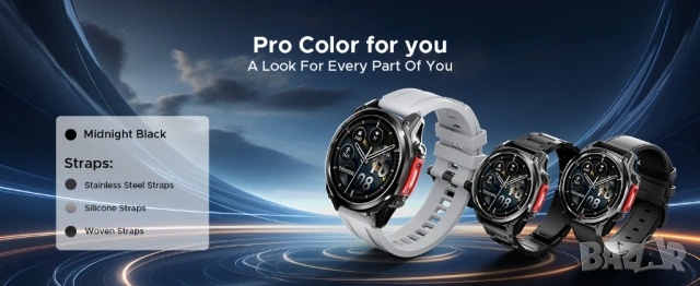 Смарт часовник Doogee Anywise W1 Pro - 1.43" AMOLED, Stainless Steel, снимка 16 - Смарт часовници - 54063300