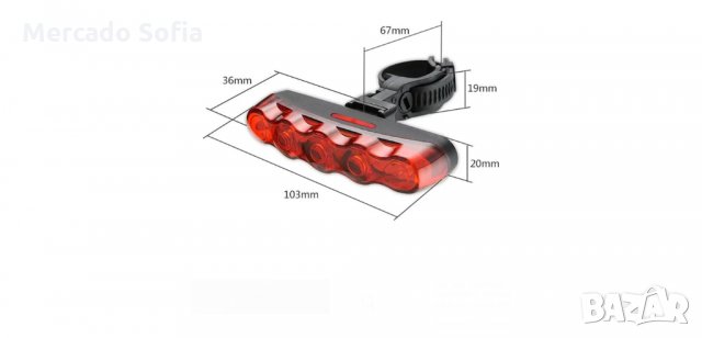 5 LED задна светлина за велосипед, снимка 3 - Аксесоари за велосипеди - 33762464