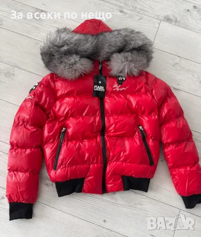 Дамско зимно яке с естествен пух на качулката Moncler🔝Hugo Boss🔝Karl Lagerfeld Код D1537, снимка 5 - Якета - 48351349