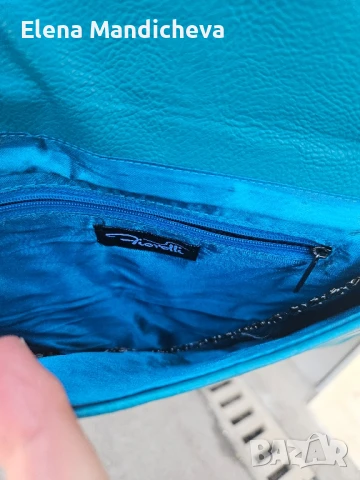 8лв Чанта клъч тюркоазен цвят с блестящ череп Филип Плейн Philipp Plein модел, снимка 8 - Чанти - 50706285