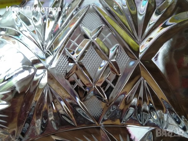Старинна кристална фруктиера 24/8, / Antique crystal fruit bowl, снимка 6 - Антикварни и старинни предмети - 36691149