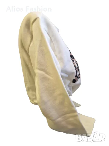 Къс суичър Aeropostale AERO, екрю, M, снимка 2 - Суичъри - 56192449