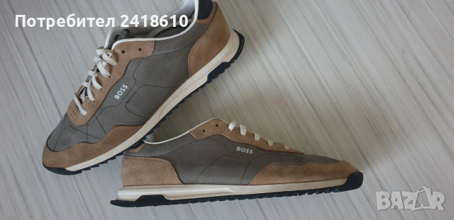 Hugo Boss Leather Sneakers Mens Size 44/28см ОРИГИНАЛ! Мъжки Кецове, снимка 7 - Кецове - 53736286