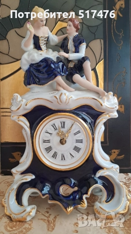 Порцеланов часовник Royal Dux Bohemia , снимка 2 - Стенни часовници - 51762321
