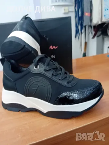 ДАМ.СНИКЪРСИ м9036 черни, снимка 4 - Маратонки - 47352192