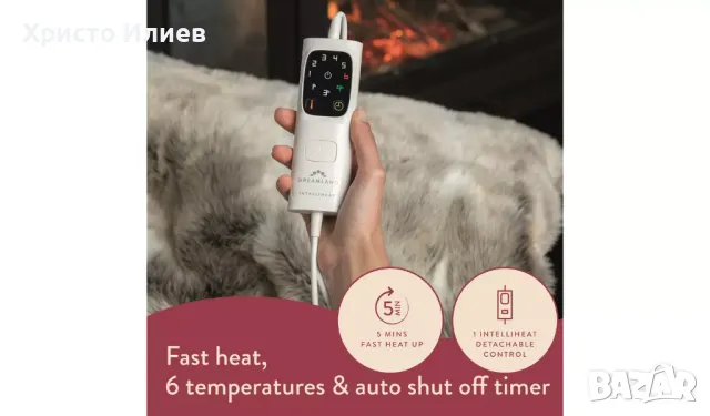 Луксозно електрическо одеяло Меко изкуствена кожа, снимка 4 - Олекотени завивки и одеяла - 48094398