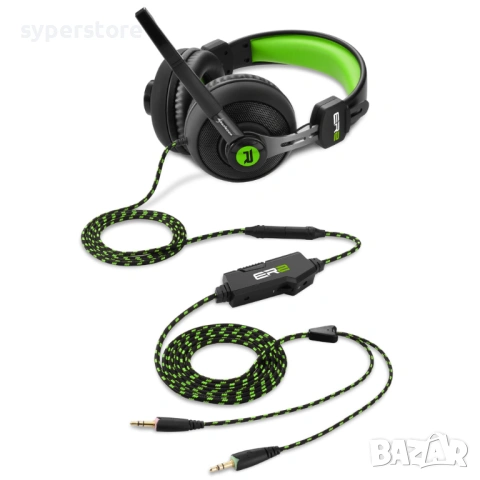 Слушалки с микрофон Sharkoon Rush ER2 Green SH0026 Зелени Геймърски слушалки Gaming Headset , снимка 2 - Слушалки за компютър - 53326614