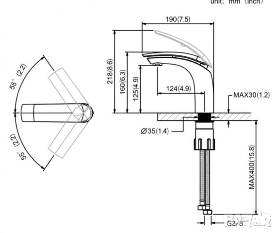 Смесител за мивка X000SJG1EF, снимка 4 - Други стоки за дома - 39826818