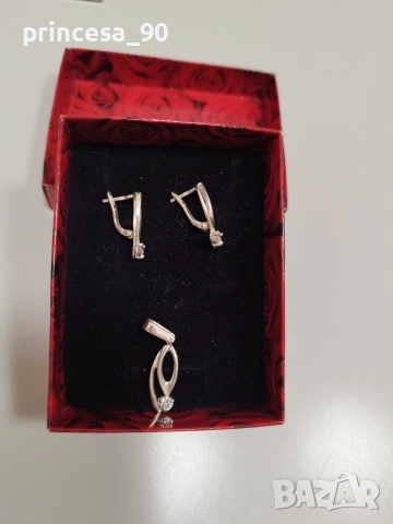 Сребърен комплект , снимка 2 - Бижутерийни комплекти - 52965952