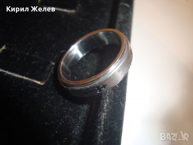 ДВОЕН РАЗДВИЖЕН АРТ ПРЪСТЕН с КРЪСТЧЕТА БЛАГОРОДНА СТОМАНА ТИП ХАЛКА УНИСЕКС МОДЕЛ 15004, снимка 8 - Пръстени - 30554743