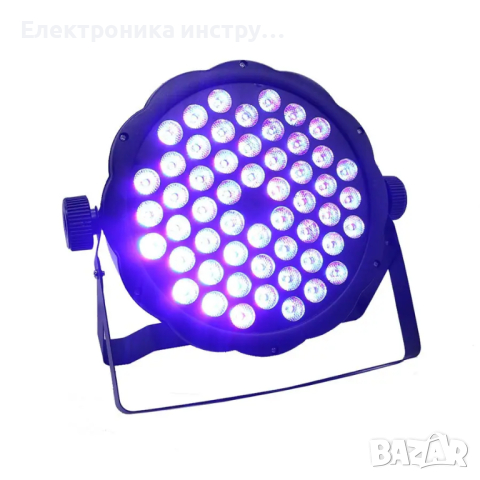 Светлинен прожектор, Par Led 54x3W Slim, Dmx вход-изход, Охладител, снимка 2 - Лед осветление - 44684523