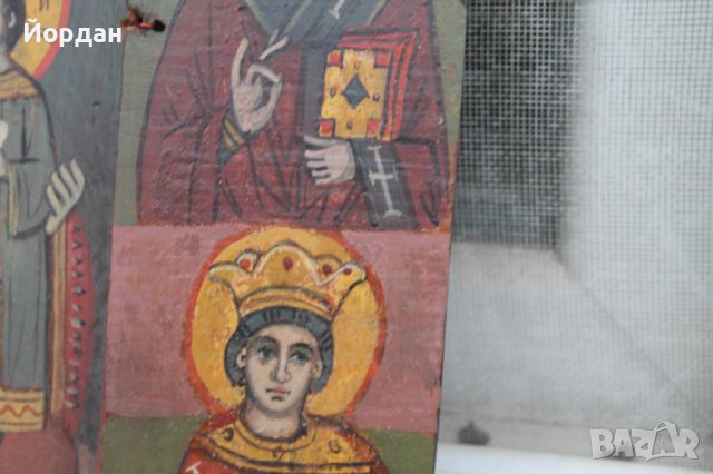 Икона триптих, снимка 7 - Антикварни и старинни предмети - 38883401