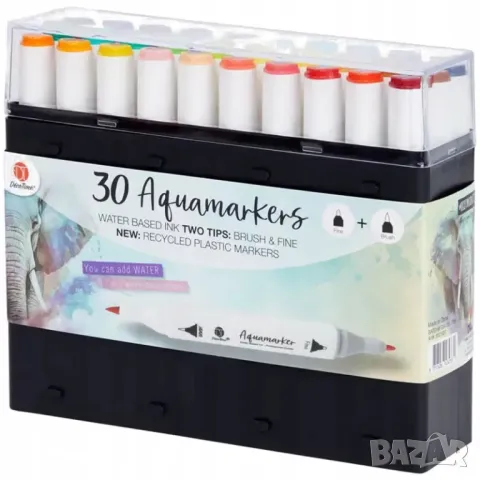 DecoTime акварелни маркери 30 бр. тесен и дебел връх 247-120, снимка 2 - Други - 49419180