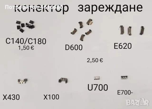 Конектор за зареждане за Nokia 1200,1202,1208,1650,2332,2600 cl,2630,2760,5000,E51,N70,SonyEricsson, снимка 13 - Резервни части за телефони - 56241740