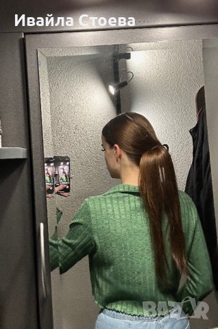 ЗЕЛЕНА ДАМСКА БЛУЗА‼️, снимка 3 - Блузи с дълъг ръкав и пуловери - 44325537