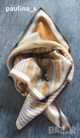 Пет броя / Винтидж шал / Перфектният подарък / Разкошен копринен шал във флорален принт , снимка 17 - Шалове - 48315689