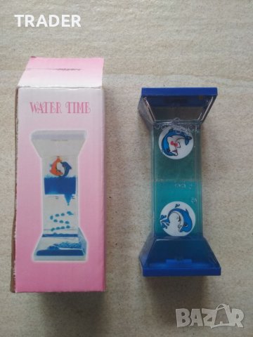 Таймер, делфин , пясъчен часовник, течен балон, детска играчка, декор за бюро 