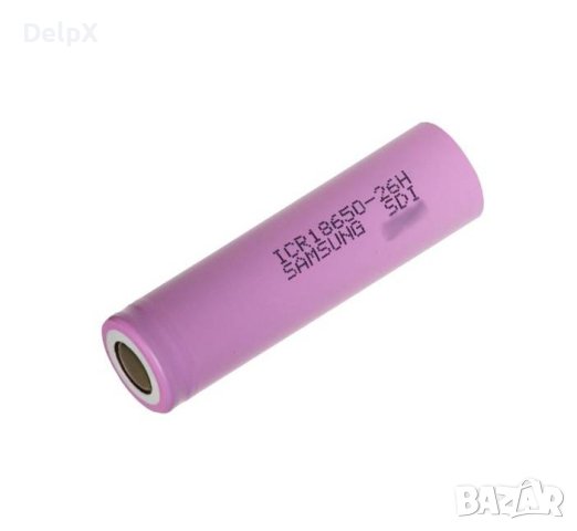 Акумулаторна батерия SAMSUNG, презареждаема, за пакет, 3,7VDC, 2500mAh, 18650, Li-ion