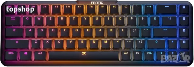 Чисто нова механична геймърска клавиатура Fnatic STREAK65 LP (Low Profile) с нископрофилни суичове..