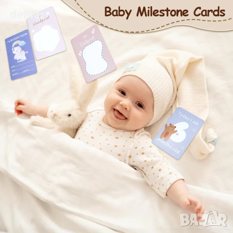 TYRY.HU Сензорни играчки за бебета, картички за важни етапи, 5 в 1, снимка 8 - Образователни игри - 51338550