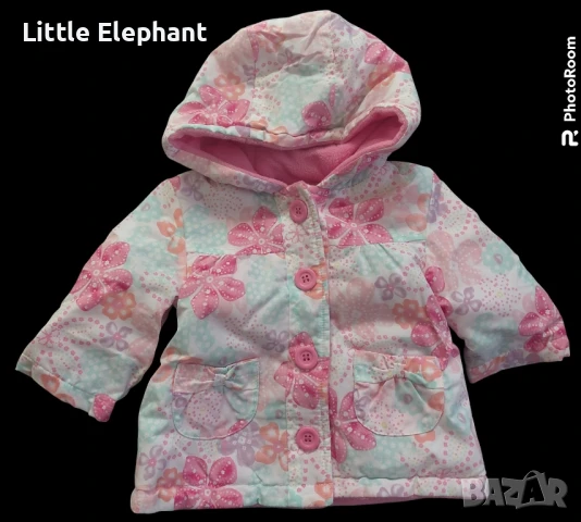 Яке с цветя за 3-6 мес бебе(полар),колекция"Flowers,Англия/ново, снимка 1
