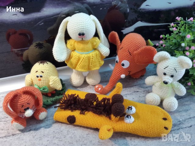 Плетена играчка Жираф. жираф на ръка, снимка 9 - Плюшени играчки - 29221418