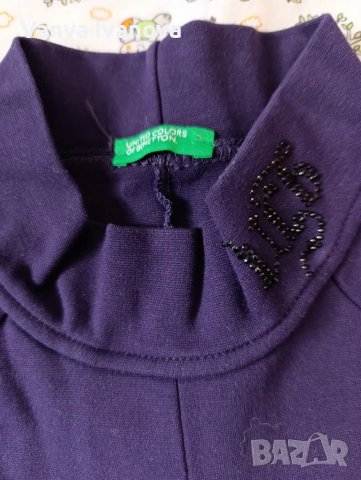 Benetton лилава рокличка 12 месеца., снимка 4 - Бебешки рокли - 49243517