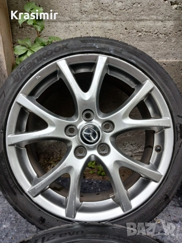 Алуминиеви джанти Mazda 17” 5x114.3 ET55 с гуми Hankook Ventus V12 Evo, снимка 6 - Гуми и джанти - 52014550