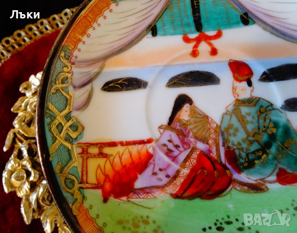 Китайска порцеланова чиния,злато. , снимка 5 - Антикварни и старинни предмети - 52806520