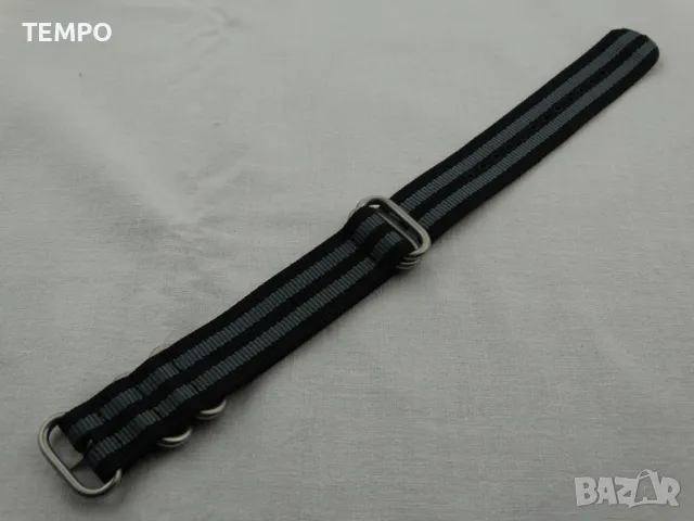 КАИШКА ZULU- ЧЕРЕН / СИВ -22мм + ПОДАРЪК, снимка 9 - Каишки за часовници - 48146992