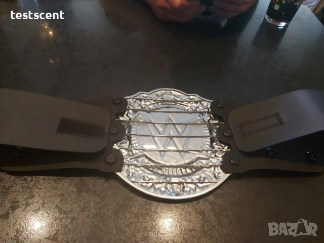 Шампионски пояс WWE Modern World Heavyweight Championship световната титла в кеча Mattel belt колан, снимка 4 - Колекции - 48386638