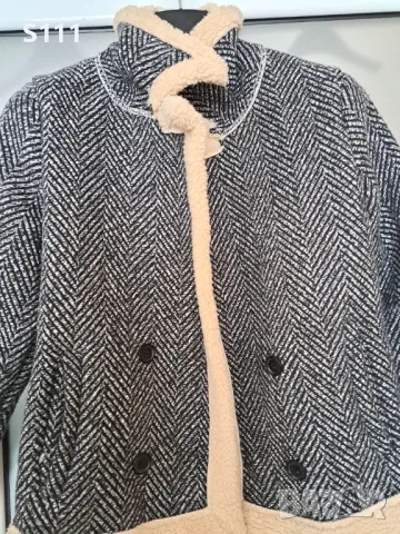 Ефектно топло зимно късо палто, супер актуален модел, снимка 8 - Палта, манта - 47914871