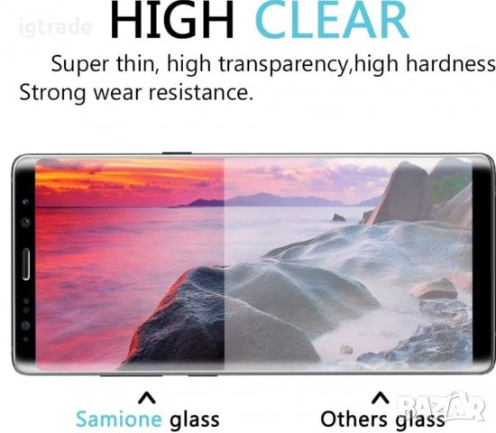 Стъклен протектор за Samsung Galaxy Note 8  цял екран, снимка 2 - Фолия, протектори - 39410229