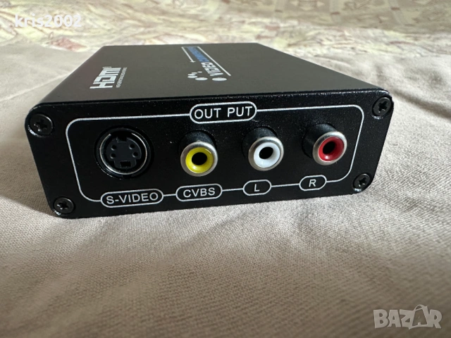 HDMI Видео конвертор към composite (чинчове) или S-video, снимка 2 - Кабели и адаптери - 53273249