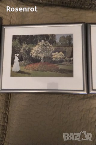  4 броя Цветни Литографии- Офорт Дълбок Печат Клод Моне , снимка 14 - Картини - 29500392