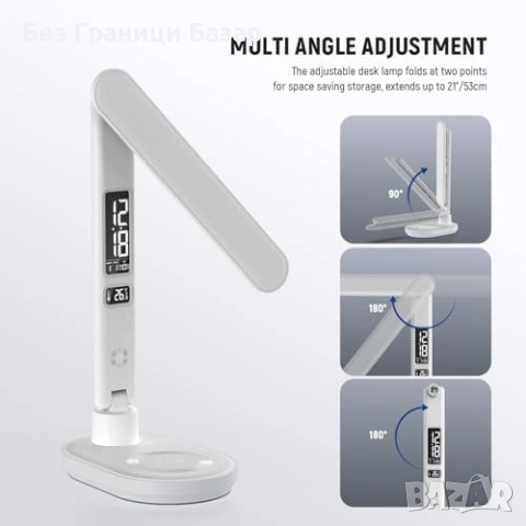 Нова LED настолна лампа с RGB, LCD дисплей и USB порт – NEEWER N20, снимка 6 - Други - 52078416