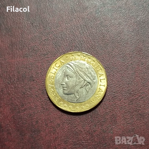 Италия 1000 лири 1997 г. Карта с обединена Германия, снимка 2 - Нумизматика и бонистика - 52774862