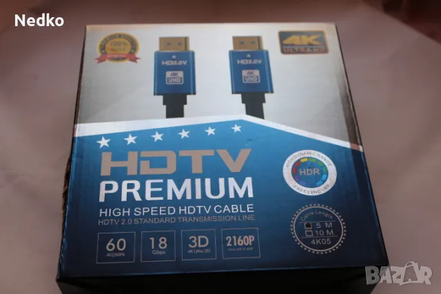 кабел HDMI 5 метра 4K, снимка 3 - Кабели и адаптери - 49225600