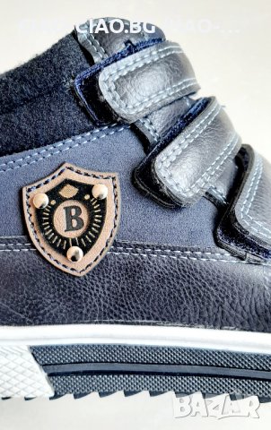 №25-№36, Детски боти за момче ДЖАНИ тъмно сини с 3 велкро лепенки, снимка 4 - Детски боти и ботуши - 33928911