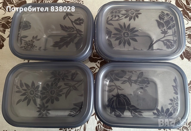 Кутия за съхранение с капак 1.3 л дълбока, снимка 2 - Кутии за храна - 53910446