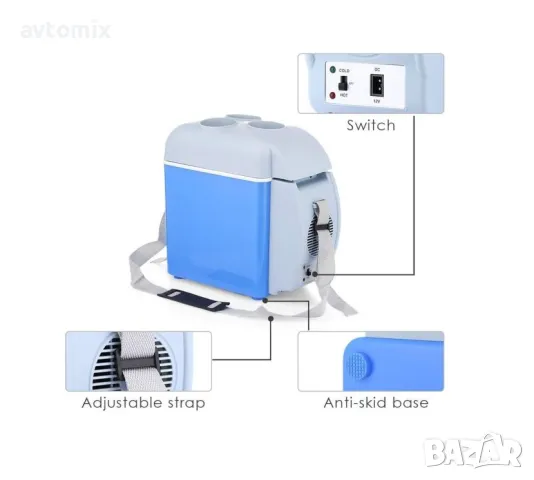 Мултифункционална Електрическа Хладилна кутия чанта с функция на затопляне за автомобил каравана кем, снимка 3 - Аксесоари и консумативи - 50219571