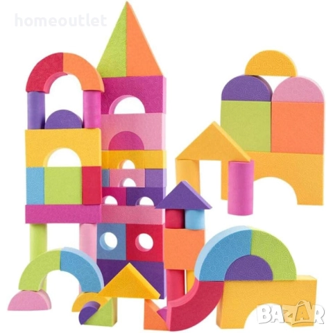 ПРОМОЦИЯ Детски комплект за игра от EVA пяна в ярки цветове (79 части) EVA KY-201306/B083PZ9G35 , снимка 3 - Игри и пъзели - 52838315