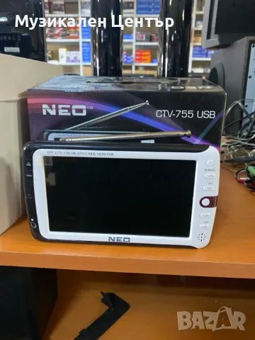 Преносим Телевизор със 7-инчов TFT Екран NEO CTV-755 USB, снимка 2 - Плейъри, домашно кино, прожектори - 49285752