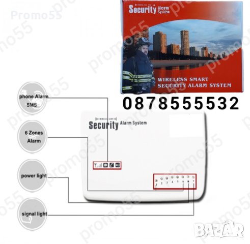 Безжична GSM Охранителна и Алармена Система за Жилище, СОТ, снимка 5 - Други - 42520622