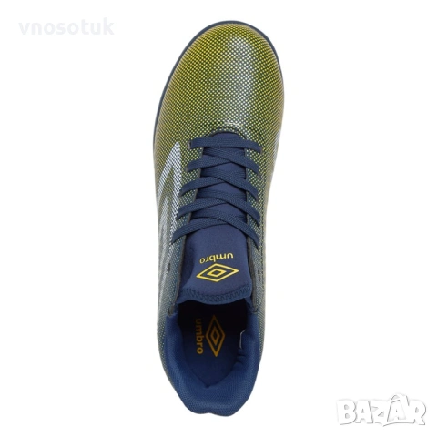 Мъжки футболни обувки Umbro Velocita Matrix 1.0 TF Astro Poseidon/​Бели/​Пламтящо жълти-номер 44, снимка 3 - Маратонки - 53284027