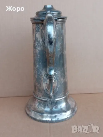 посребрена голяма старинна кана 19ти век, снимка 2 - Антикварни и старинни предмети - 50337302