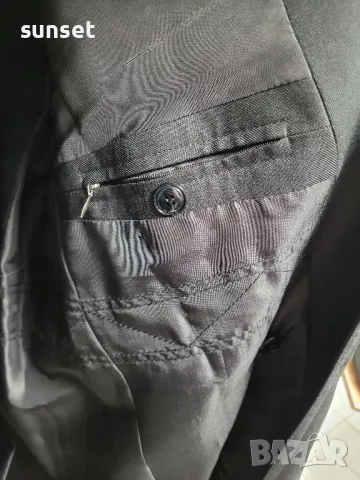 дълъг черен тренчкот, шлифер- XXL, снимка 7 - Якета - 47593648